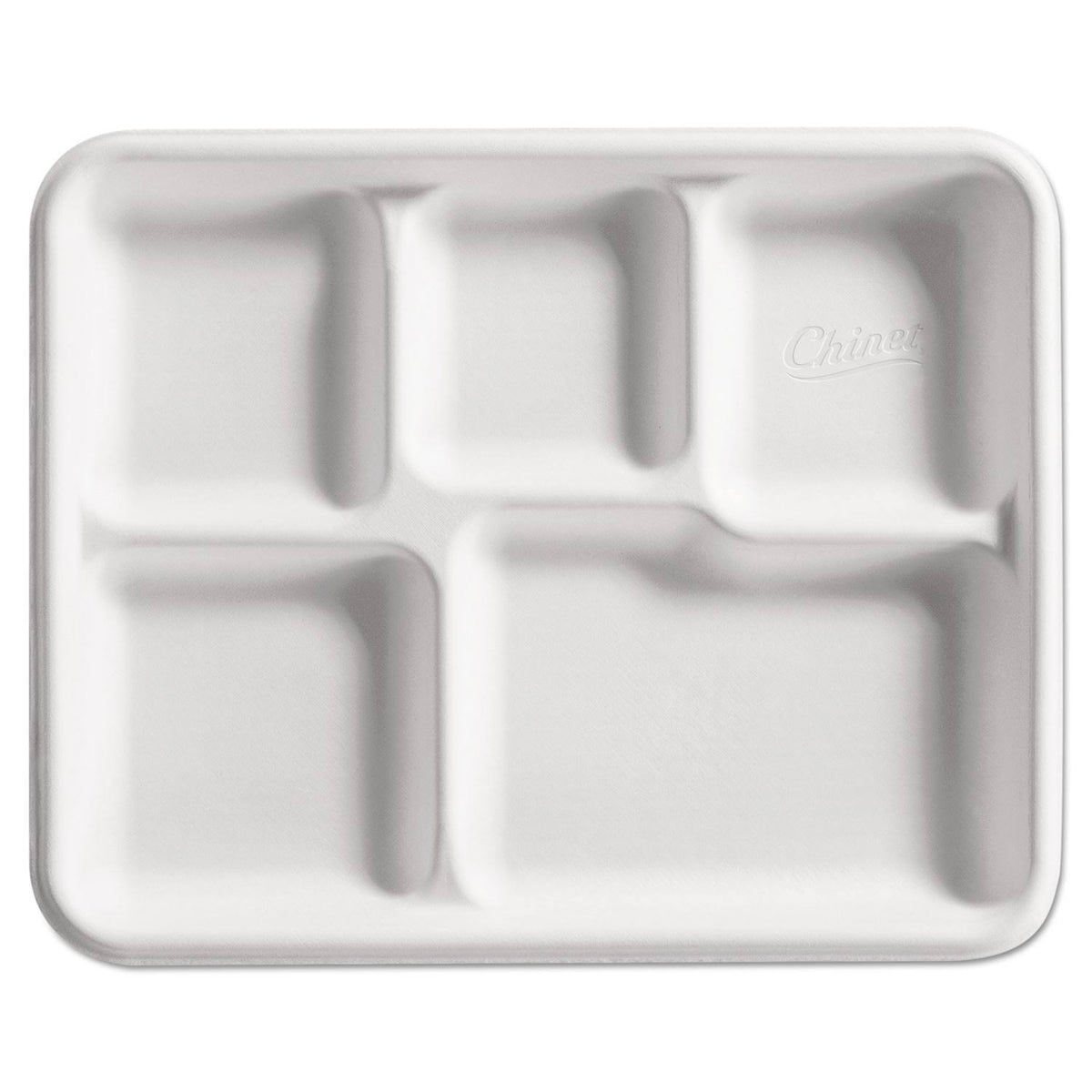 Heavy-Weight Fiber 5-Compartment Café Tray V3475