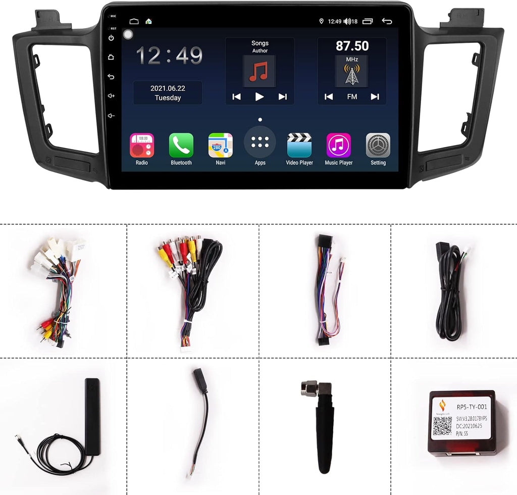 Android 10.0 Car Stereo for Toyota RAV4 2013-2018 10 Inch Touchscreen CarPlay Navigation P64201