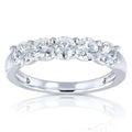 4/5 Carat Round Brilliant Near Colorless Moissanite Bridal Wedding Band 14K White Gold A760
