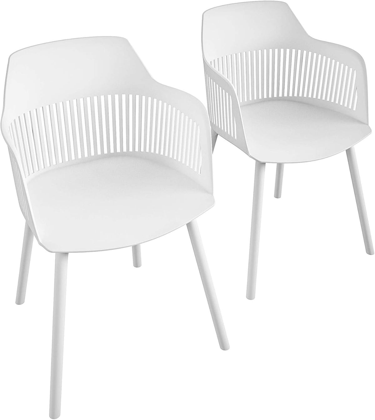 Black Resin Dining Chairs 2-Pack C1809