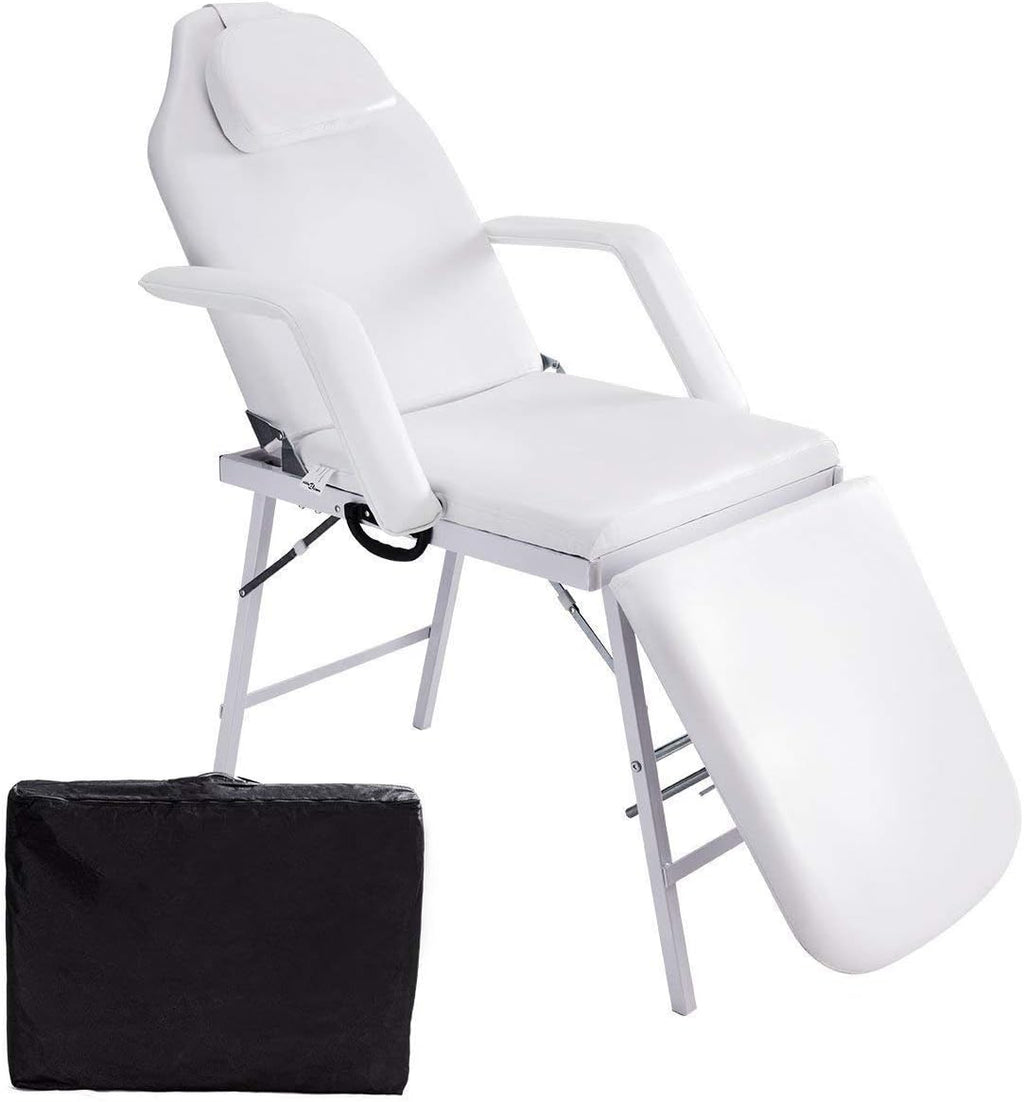 White 73 Inch Adjustable Folding Massage Table H591