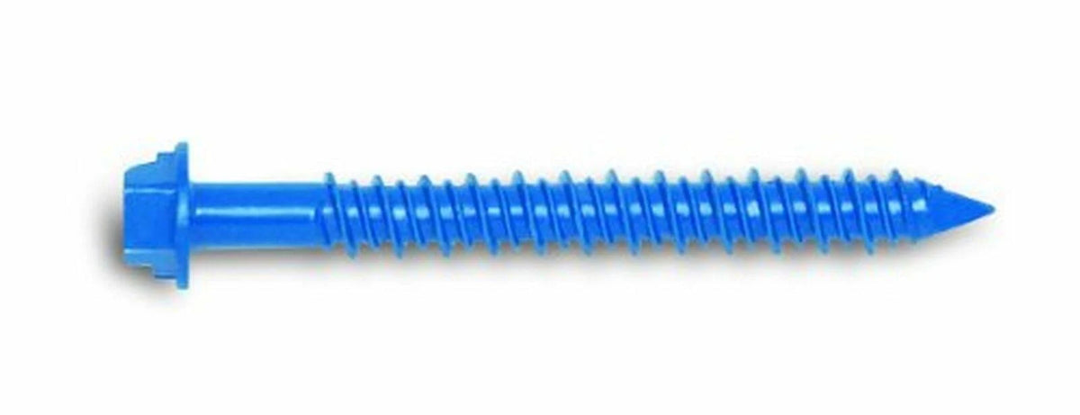1/4-Inch by 5-Inch Hex Head Carbon Steel Screw Anchor, 100 per N362