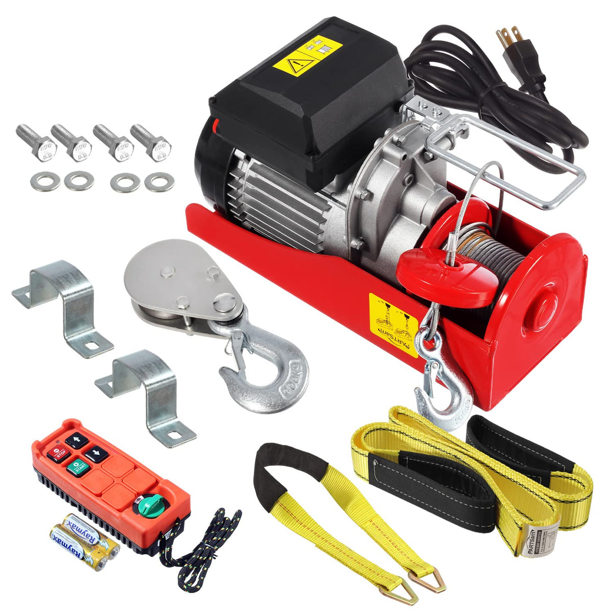 1100lbs Automatic Lift Electric Cable Hoist with Wireless Remote Control R2405