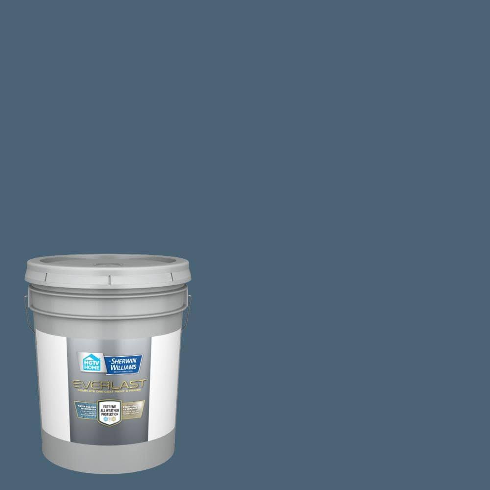 Deep Twilight Blue Satin Exterior Paint 5-Gallon T3980