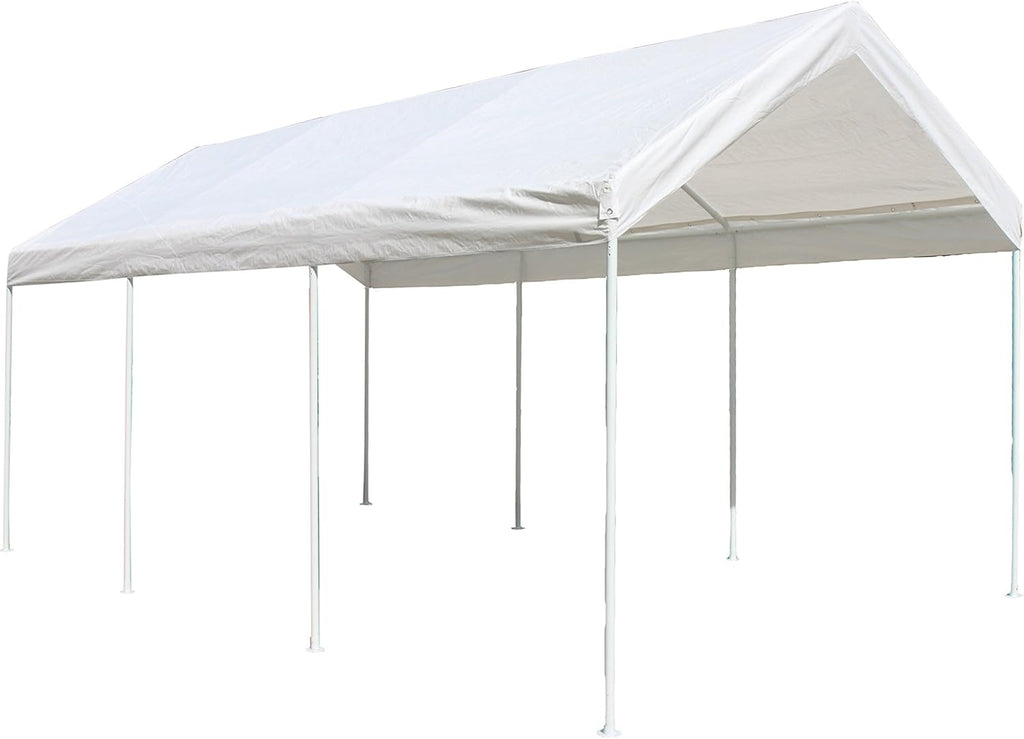 Beige 10 x 20 x 8.5 Feet Canopy Tent Shelter with Sidewalls N568760