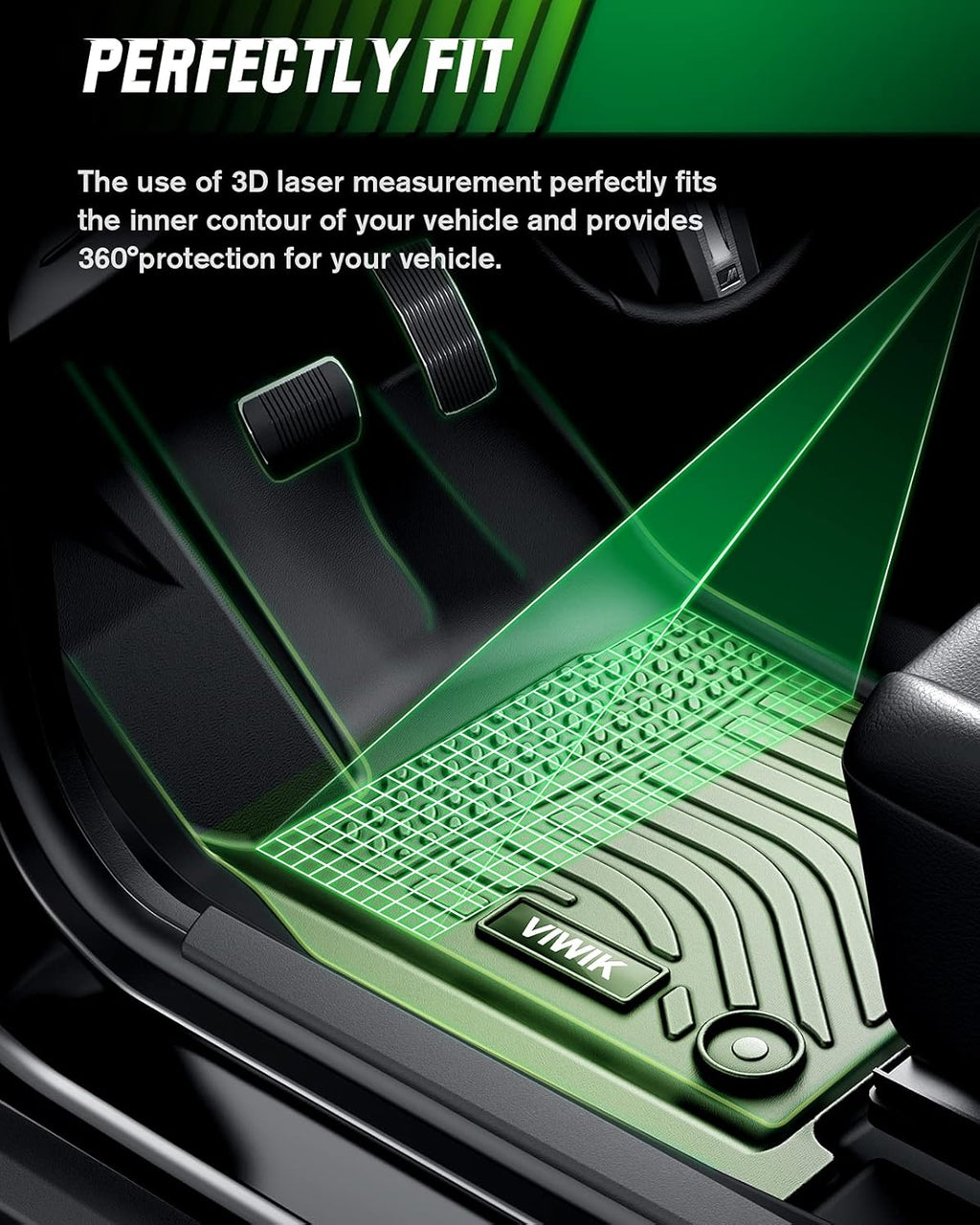 Black TPE Car Floor Mats Full Set C62205