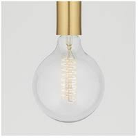 1-Light Large Pendant Aged Brass & Cream P404