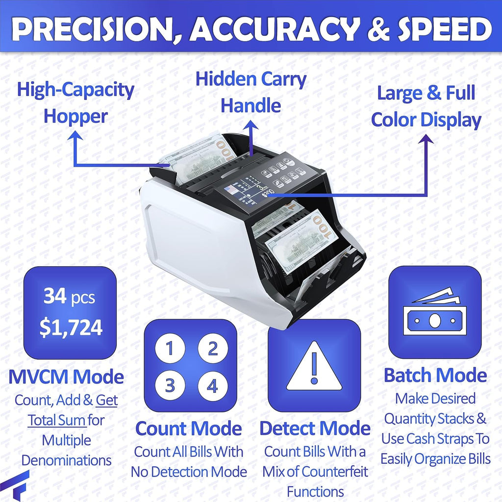 Portable Money Counter Machine with Bill Straps T94537