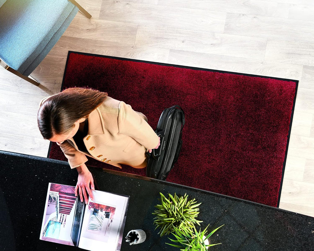 Indoor Outdoor Entrance Floor Mat Nylon Rubber 45 x 95 Gray O306182