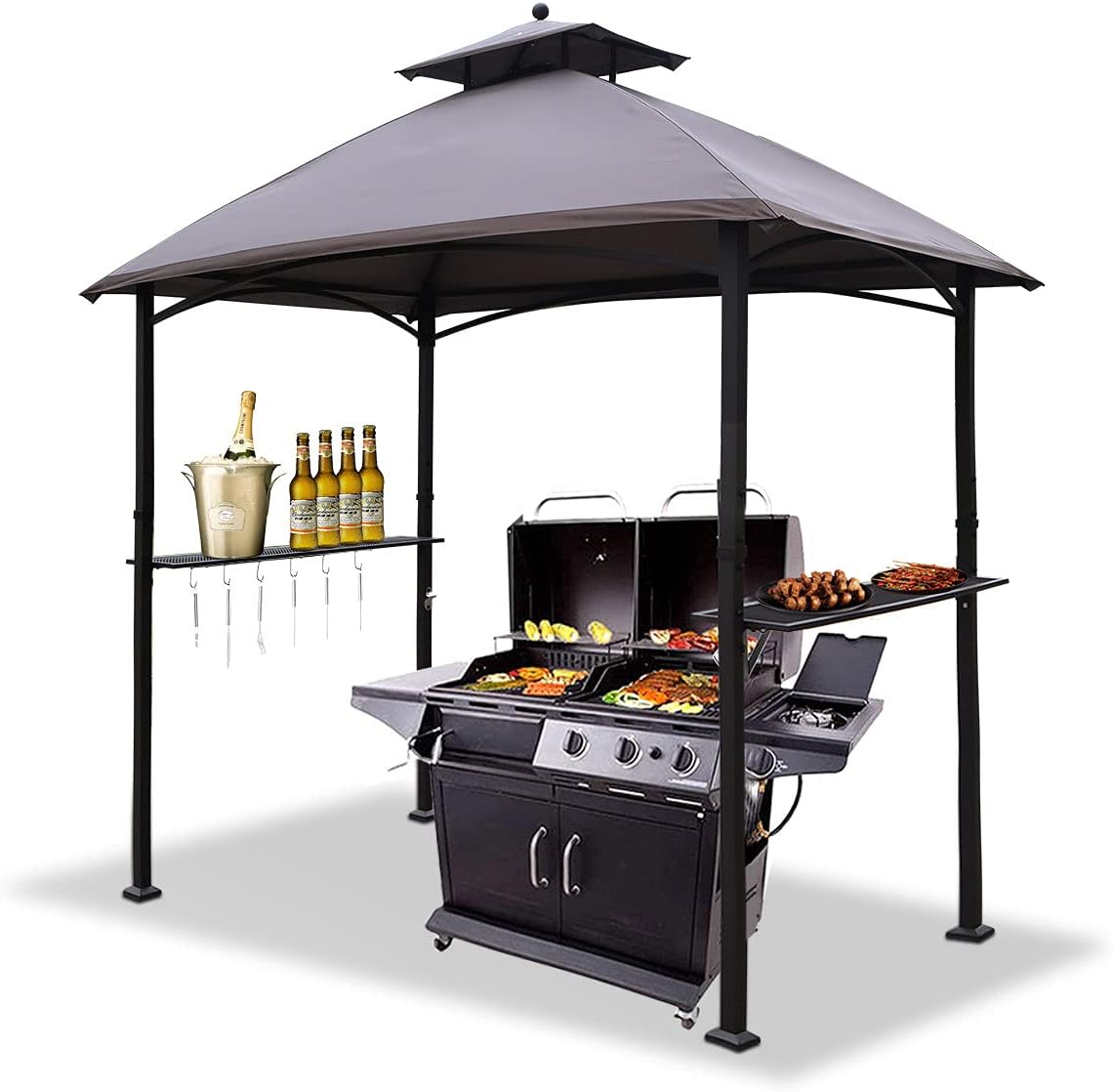 8'x5' Grill Gazebo BBQ Patio Shelter Canopy K96352