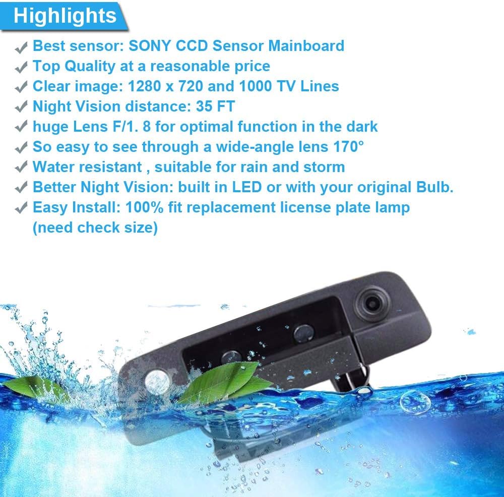 Car Parking Camera Night Vision Waterproof Rear View Back up Camera W116068