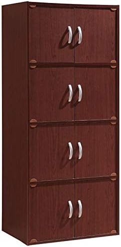 4 Shelf 8 Door Mahogany Bookcase Q452544