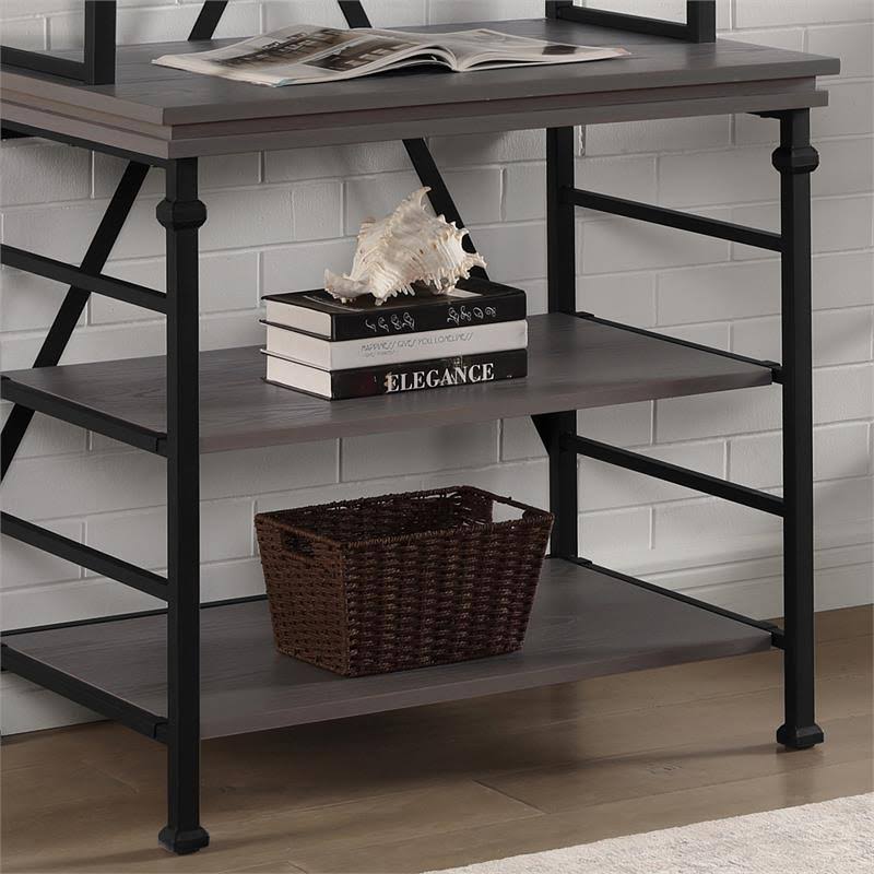 Industrial Metal 6-Shelf Bookcase B2689