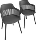 Black Resin Dining Chairs 2-Pack C1809