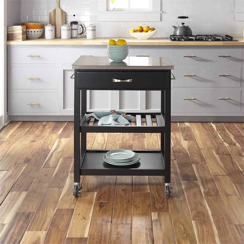 Black Kitchen Cart C5007