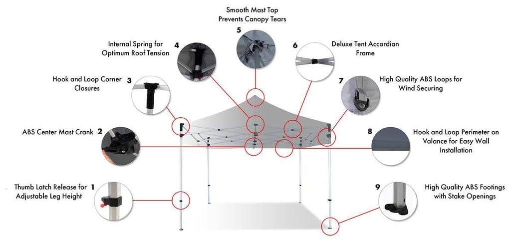 Black Pop-Up Canopy Tent T508359