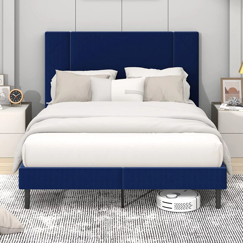 Queen Velvet Upholstered Bed Frame H76719