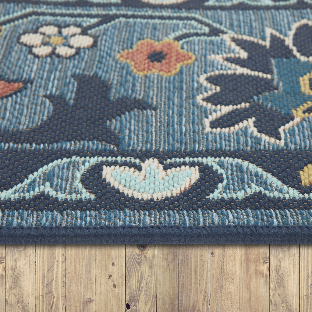 Indigo Blue 7' x 10' Outdoor Rug U66328