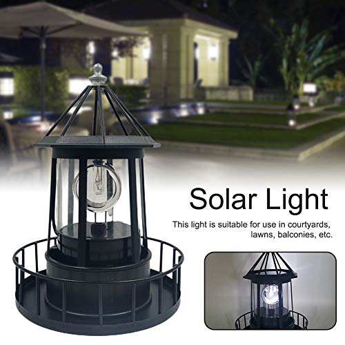 Solar Powered Rotating Lighthouse Lamp Q41422
