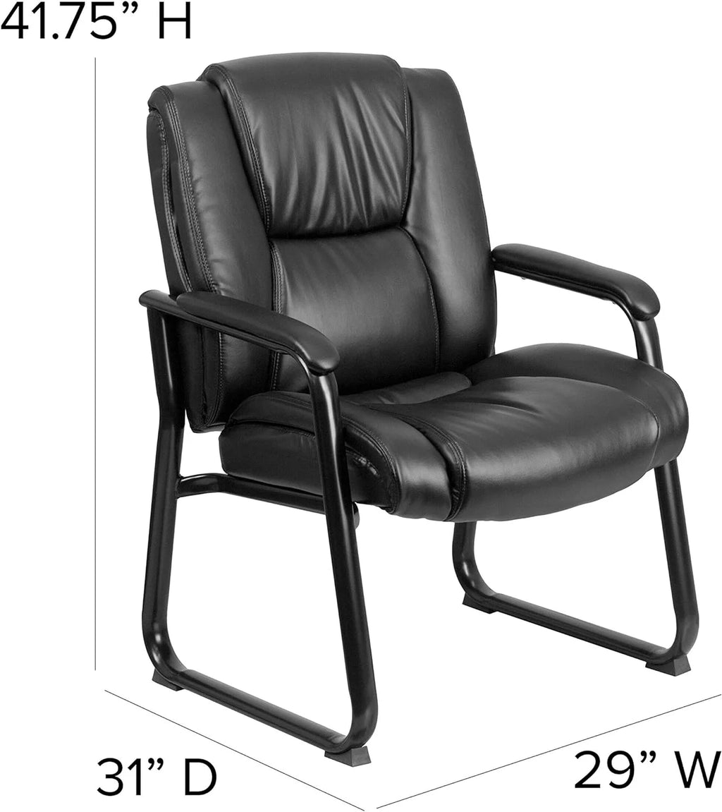 Black Leathersoft Reception Chairs S34200