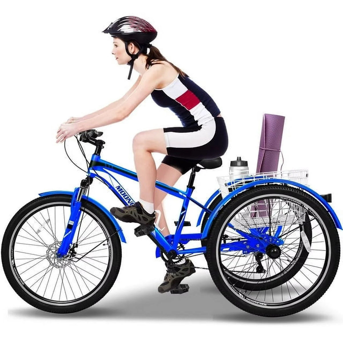24/26/27.5 Inch 7 Speed Adult Mountain Tricycle with Large Basket A7762