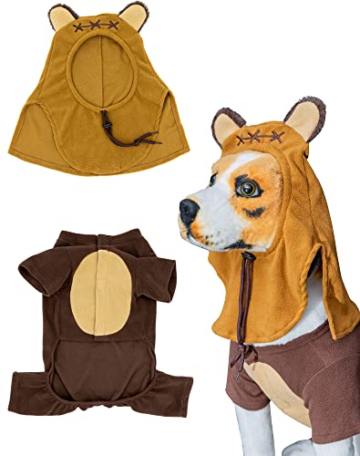 Pet Costume Ears Hat Sweater Furry Clothes for Dogs Cats U44577