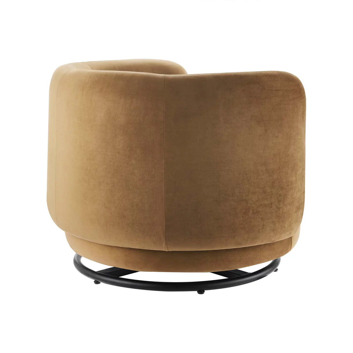 Black Velvet Swivel Chair X3321