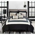 10 Piece Reversible Comforter Set Q9676