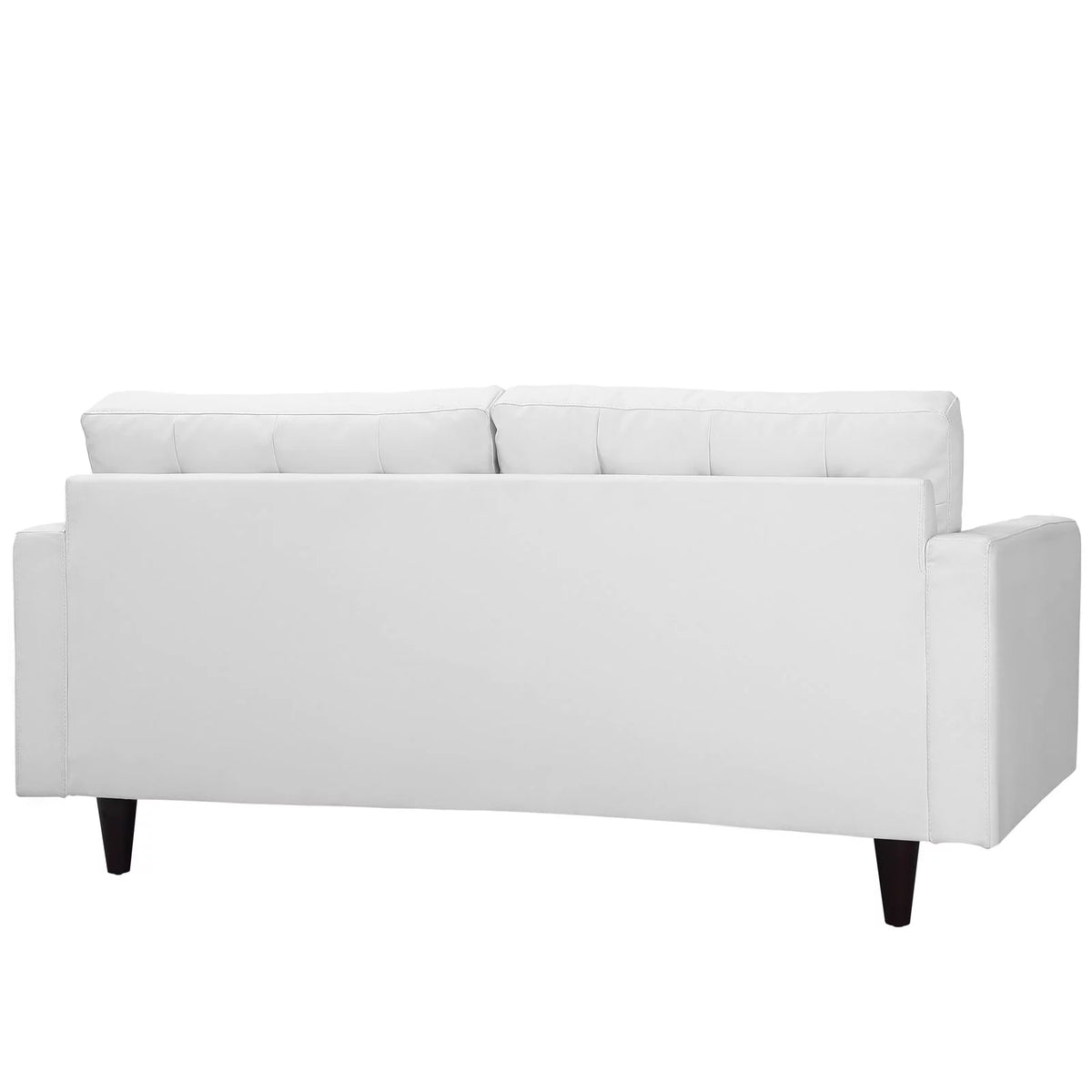 White Bonded Leather Loveseat Q5237