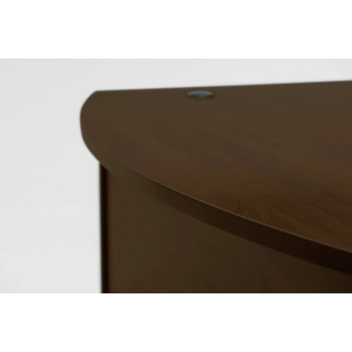 60x43 L-Bow Desk in Mocha Cherry Engineered Wood E469841