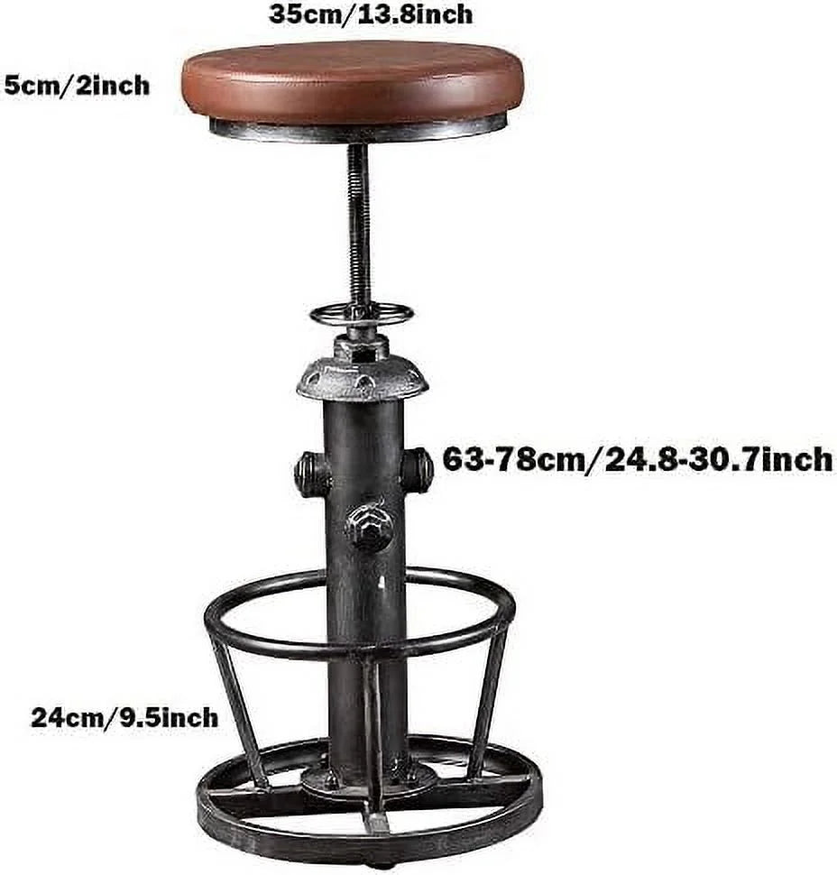Vintage Swivel Height Adjustable Stool Y394
