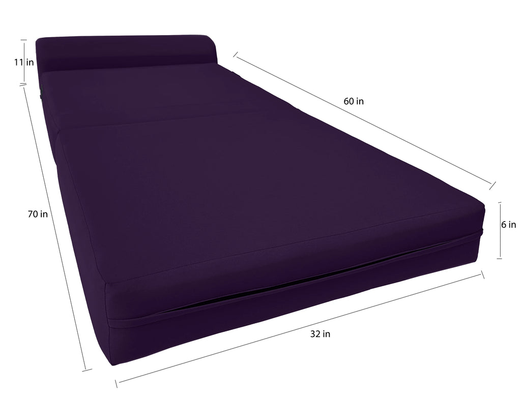 Purple Folding Foam Sleeper Chair A3287