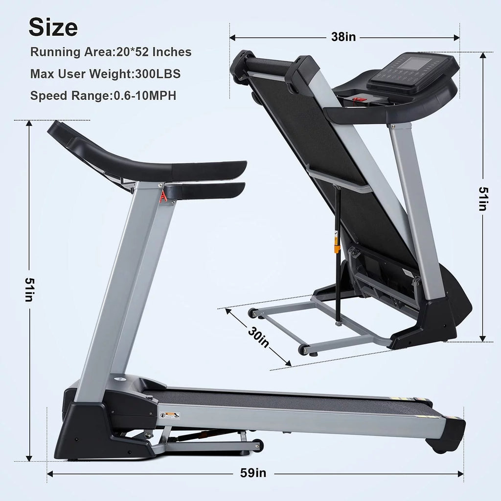 3HP Folding Treadmill with Auto Incline D9309
