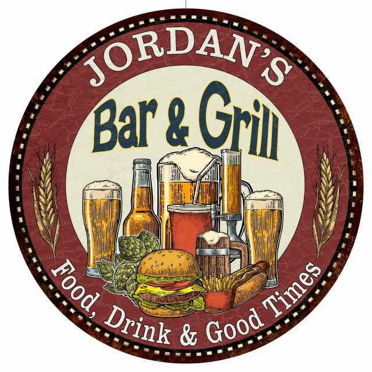 12" Round Metal Sign Kitchen Wall Decor Z67706
