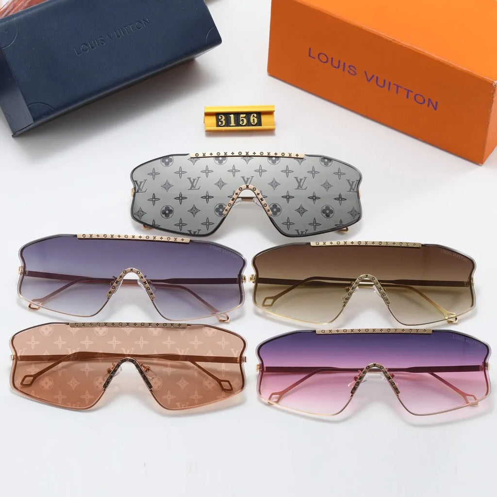 Frameless One-Piece Printed Polarized Sunglasses O35694