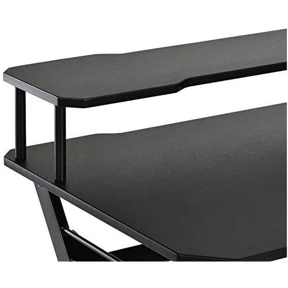 55 Inch Black Gaming Desk with Monitor Stand K446761