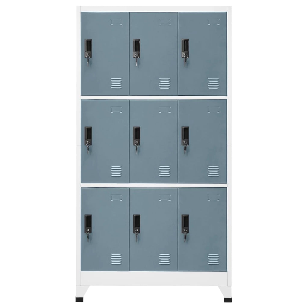9 Lockable Doors Steel Storage Cabinet Y19020
