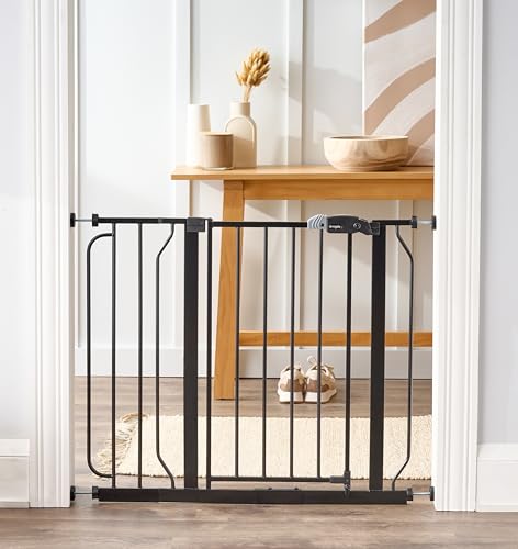38.5-Inch Wide Walk Thru Baby Gate with Extension Kit S682