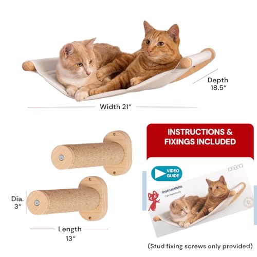 Wall Mounted Cat Hammock with Two Steps B13655