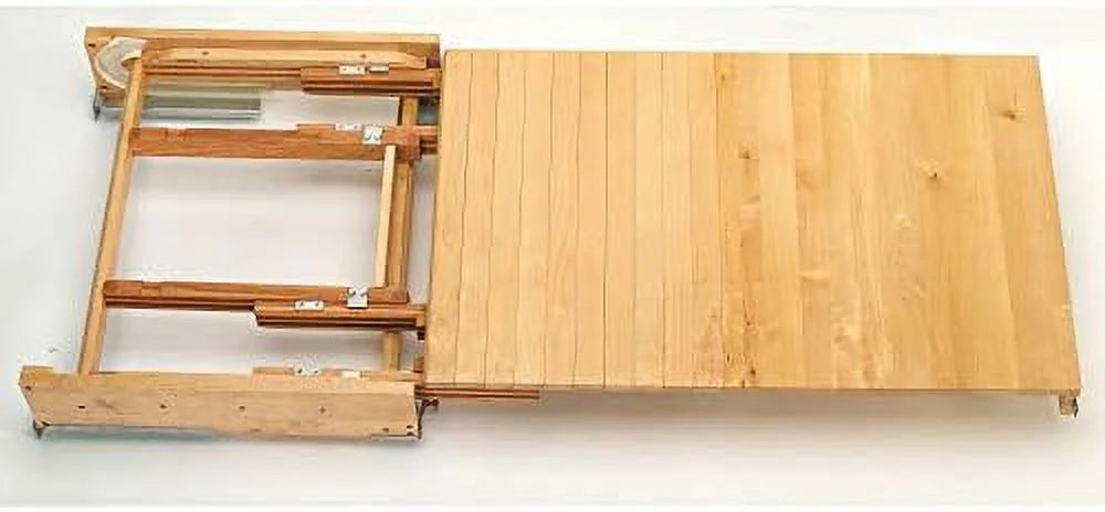 31.75" Pull Out Tambour Table Counter Extension Top Maple Wood E2437
