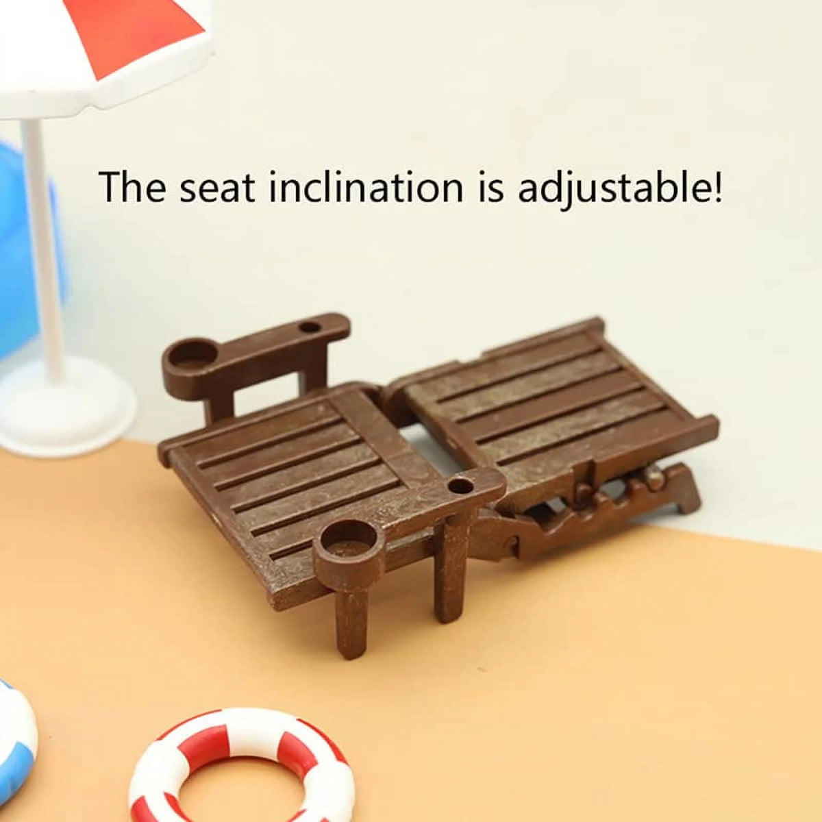 1 Set Mini Swimming Pool Beach Chair Dollhouse Decoration V946680