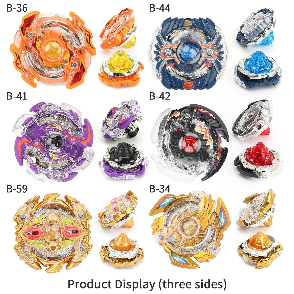 Bey Battling Top Burst Gyro Toy Set, 12 Spinning Tops 3 Launchers 1 Grip M370