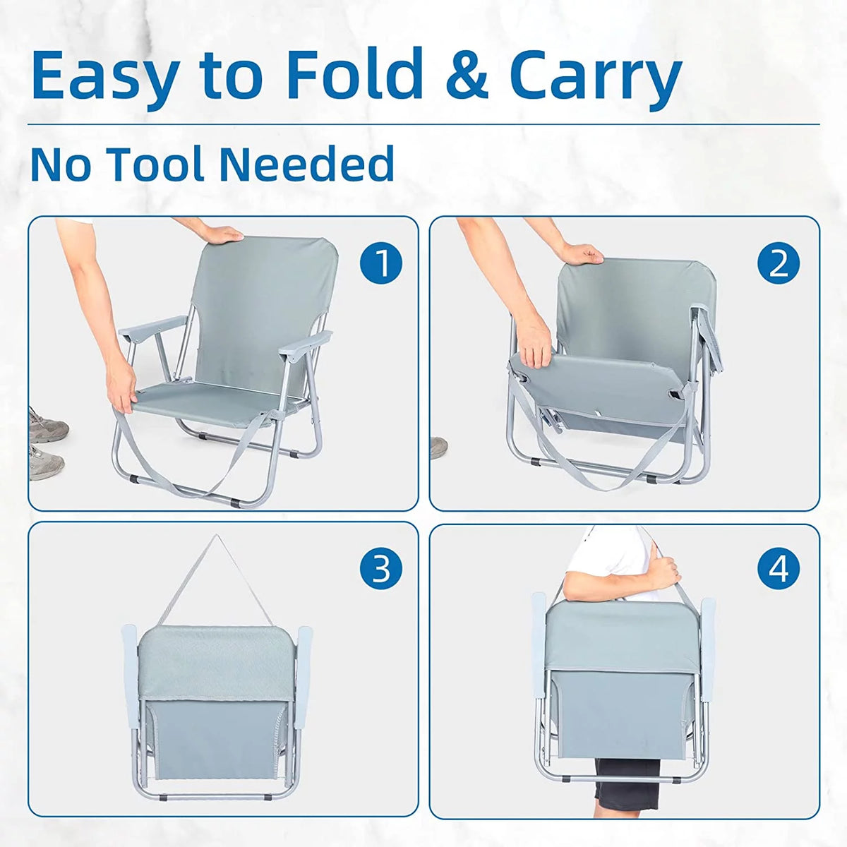 Blue Folding Beach Chair C759755
