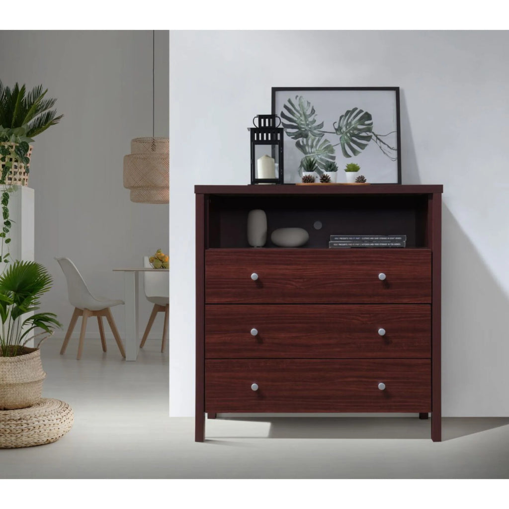 3-Drawer Dresser with Open Shelf Q7592