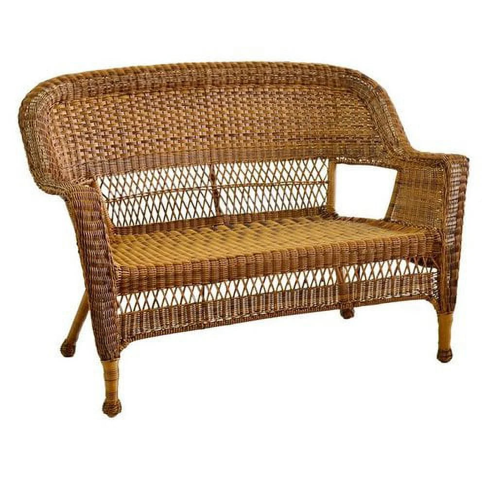 Espresso Wicker Patio Love Seat P15645