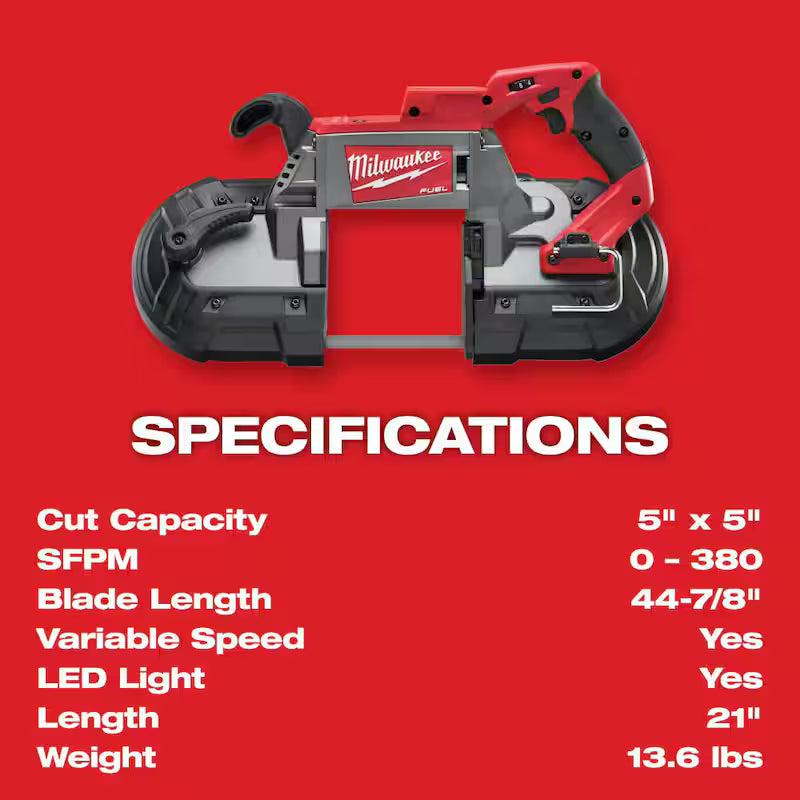 18V Lithium-Ion Brushless Cordless Deep Cut Band Saw with Reciprocating Saw O1911