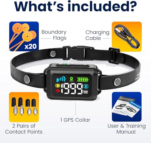 Wireless GPS Dog Fence with Shock Collar O763401