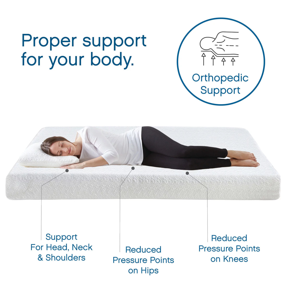 8 Gel Memory Foam Mattress, Twin N762332