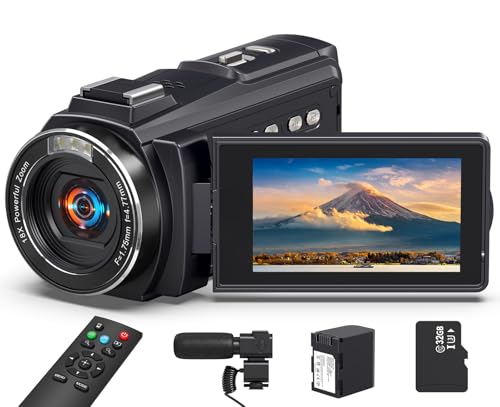 8K Video Camera 64MP Camcorder 18X Digital Zoom T595