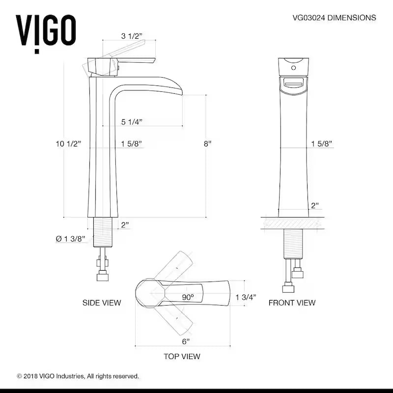 Single Handle Vessel Faucet in Matte Black G111665